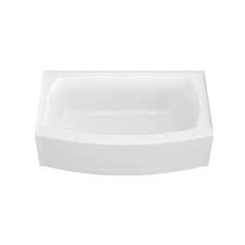 Photo 1 of American Standard Elevate 60-in W x 30-in L Arctic White Fiberglass/Plastic Composite Rectangular Left Drain Alcove Soaking Bathtub
