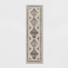 Photo 1 of 2'x7' Runner Cromwell Washable Printed Persian Style Rug Tan - Threshold