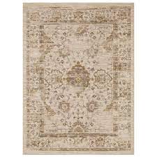 Photo 1 of 5'x7' Vintage Tufted Distressed Area Rug Tan - Threshold