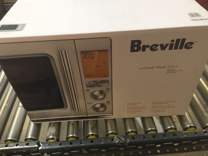 Photo 1 of Breville BMO870BSS1BUC1 Combi Wave 3 in 1, Brushed Stainless Steel & BOV800PC13 13-Inch Pizza Crisper for use with the BOV800XL Smart Oven
