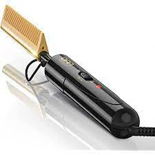 Photo 1 of DAN technology Electric Hot Comb, Portable Travel Beard Straightener Anti-Scald & Ceramic Press Comb , heat comb Hair Straightener brush Temperatures Adjustable for women wigs (minor oil marks on item)
