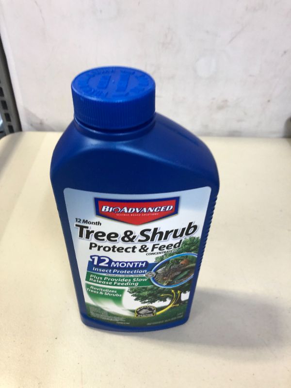 Photo 2 of BioAdvanced 701810A Systemic Plant Fertilizer and Insecticide with Imidacloprid 12 Month Tree & Shrub Protect & Feed, 32 oz, Concentrate
