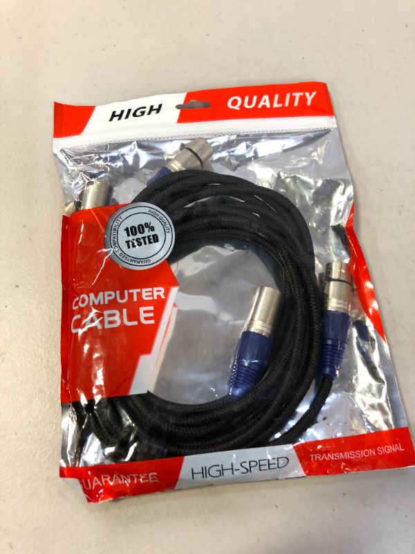 Photo 1 of OLDBOYTECH XLR CABLE 6.6 FEET 3PIN BALANCED XLR MALE TO FEMALE MICROPHONE CABLE