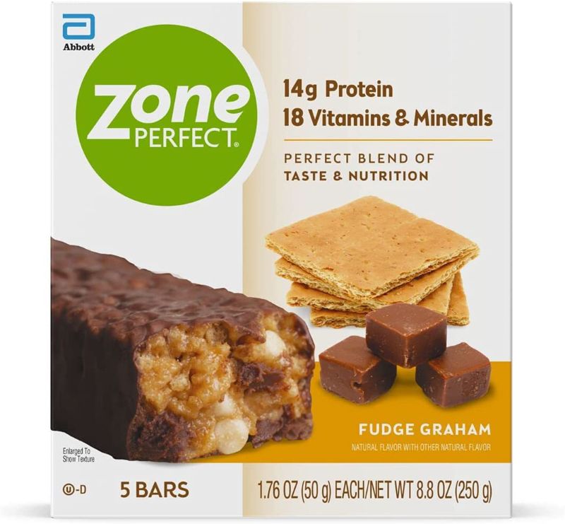 Photo 1 of ZonePerfect Protein Bars, 18 vitamins & minerals, 14g protein, Nutritious Snack Bar, Fudge Graham, 5 Count (4 pack) BEST BY 03.01.2022
