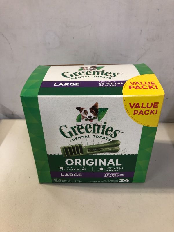 Photo 2 of GREENIES Original Large Dog Natural Dental Treats (50 -100 lb. dogs) best by 12.18.2021