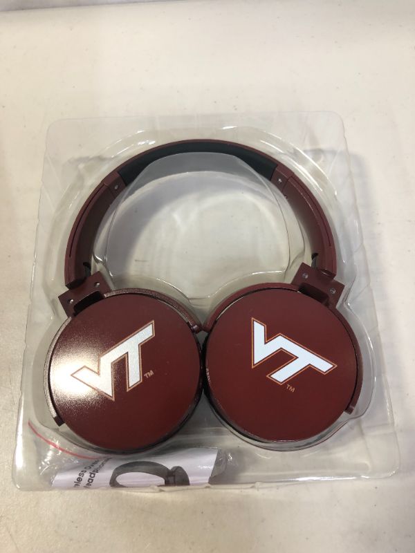 Photo 3 of SOAR NCAA Wireless Bluetooth Headphones Virginia Tech Hokies