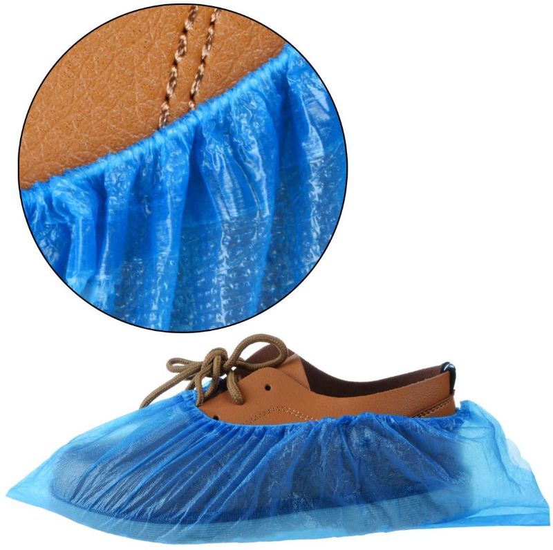 Photo 1 of Shoe Covers Disposable 50 Pairs Shoe Boot Covers Waterproof Shoes Protectors Covers One Size Fits All, Blue
