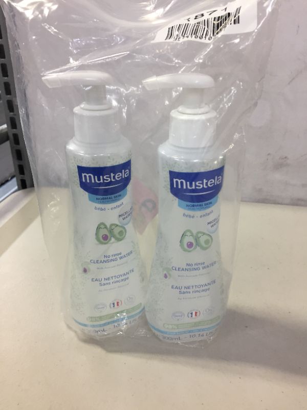 Photo 2 of Mustela Baby Cleansing Water - No-Rinse Micellar Water - with Natural Avocado & Aloe Vera - for Baby's Face, Body & Diaper - Various Sizes - 1 or 2-Pack
