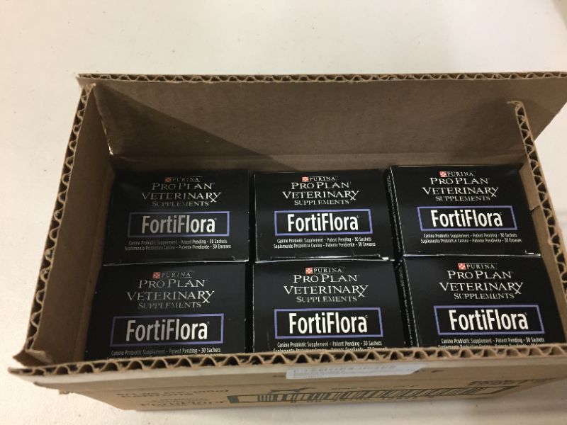 Photo 3 of Purina FortiFlora Probiotics for Dogs, Pro Plan Veterinary Supplements Powder Probiotic Dog Supplement – (6) 30 ct. boxes best by JAN 2022