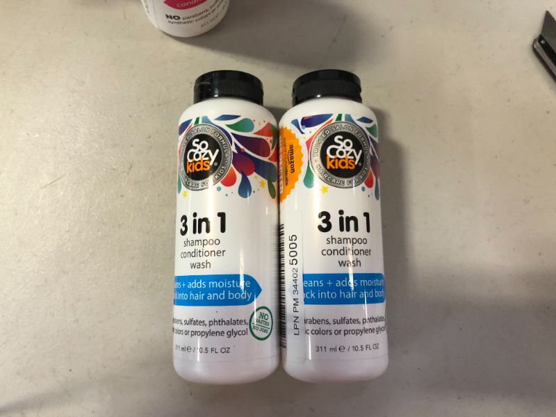 Photo 1 of 2 PK SoCozy Kids 3-in-1 Shampoo, Conditioner & Body Wash - All in 1 Shower & Bath Shampoo, Conditioner & Soap Combo - Cleanses & Moisturizes w/ No Parabens, Sulfates, Synthetic Colors or Dyes (10.5 fl oz)