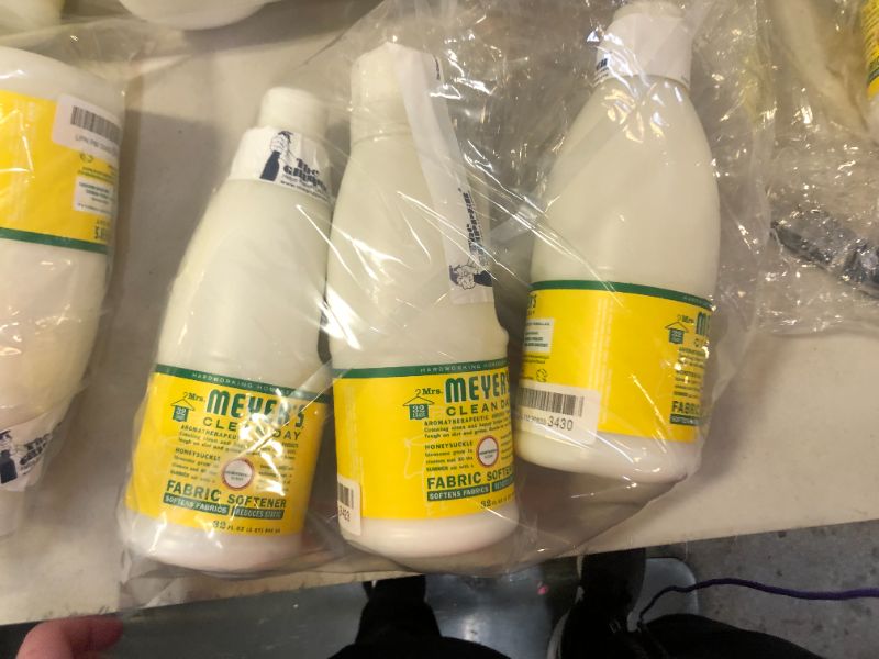 Photo 1 of 3 pk Mrs. Meyer's Liquid Fabric Softener, Cruelty Free Formula Infused with Essential Oils, Paraben Free, Honeysuckle Scent, 32 oz (32 Loads)