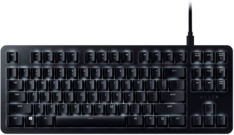 Photo 1 of BlackWidow Lite TKL Tenkeyless Mechanical Keyboard : Orange Key Switches - Tactile & Silent - White Individual Key Lighting - Compact Design - Detachable Cable - Classic Black

