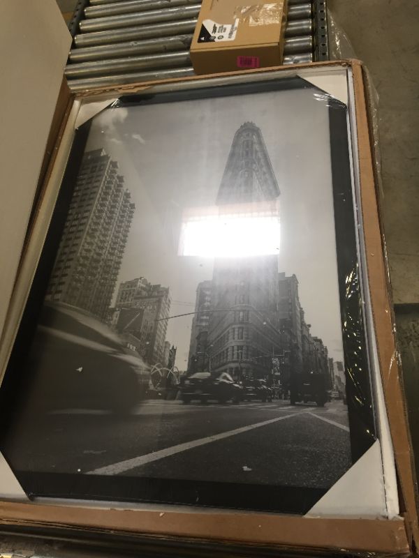 Photo 2 of  Americanflat 24x36 inch White Poster Frame , Polished Plexiglass. Hanging Hardwa