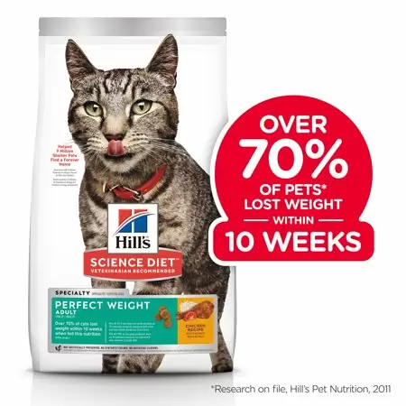 Photo 1 of  Hill's Science Diet Adult Perfect Weight Chicken Recipe Dry Cat Food, 15 lb bag