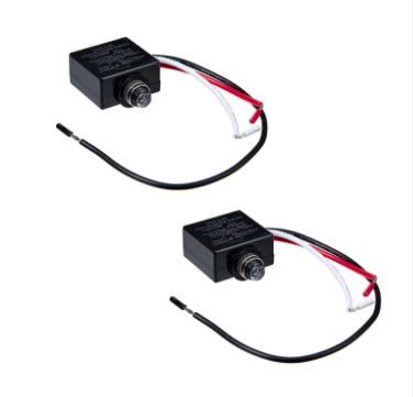 Photo 1 of 120 Volt Dusk to Dawn Photocell Photoeye Light Sensor Switch, Auto On/Off, 2 Pack
