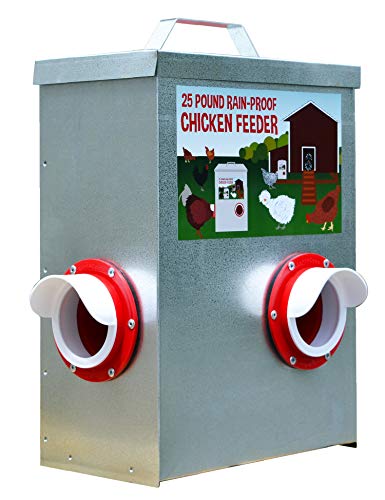 Photo 1 of  25LB Outdoor Rainproof Galvanized Chicken Feeder 20 Liter Capacity