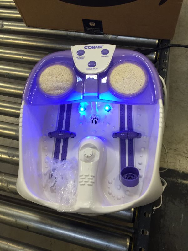 Photo 2 of  Conair Waterfall Foot Spa with Lights and Bubbles; Purple - Amazon Exclusive