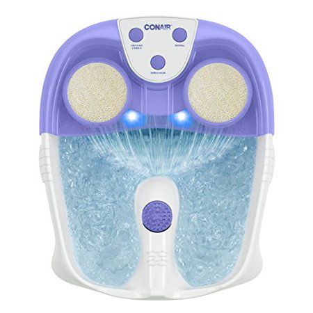 Photo 1 of  Conair Waterfall Foot Spa with Lights and Bubbles; Purple - Amazon Exclusive