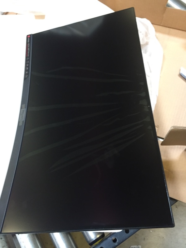 Photo 2 of MSI Full HD Non-Glare 1ms 2560 x 1440 165Hz Refresh Rate 2K Resolution Free Sync 27" Curved Gaming Monitor (Optix G27CQ4) - Black  PARTS ONLY 
