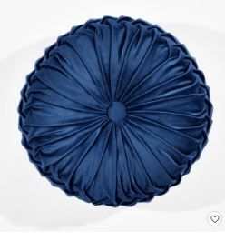 Photo 1 of 15" Pleated Round Throw Pillow - Lush Décor
