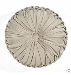 Photo 1 of 15" Pleated Round Throw Pillow - Lush Décor
