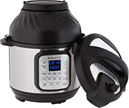 Photo 1 of Instant Pot Duo Crisp 9-in-1 Electric Pressure Cooker with Air Fryer Lid and Sealing Ring, Stainless Steel, Pressure Cook, Slow Cook, Air Fry, Roast, Steam, Sauté, Bake, Broil and Keep Warm
