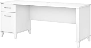 Photo 1 of Bush Furniture Somerset 72W Office Desk with Drawers in White