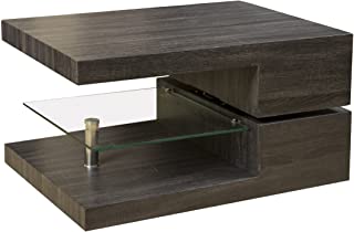 Photo 1 of Christopher Knight Home 295921 Bushwick Rectangular Rotating Wood Coffee Table, Grey/Black
