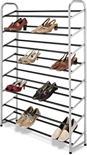 Photo 1 of Whitmor 6705-3945 Silver Epoxy Metal Shoe Tower, 40-Pair