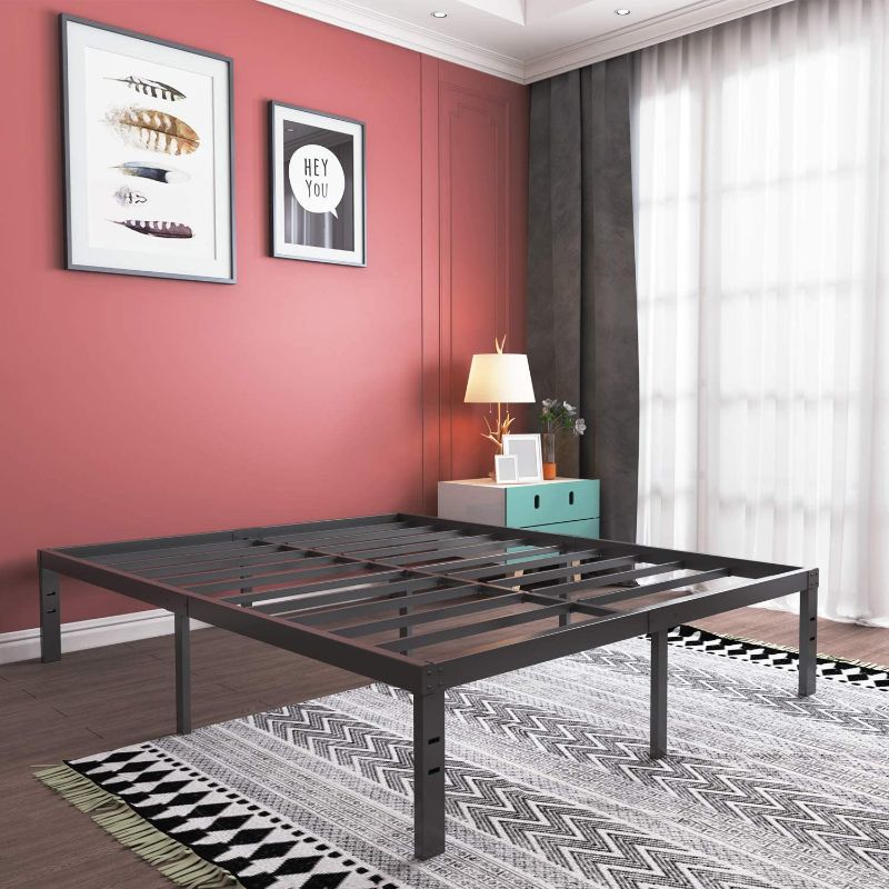 Photo 1 of California King Platform Bed Frame- 16 Inch Heavy Duty Strong Steel Mattress Foundation