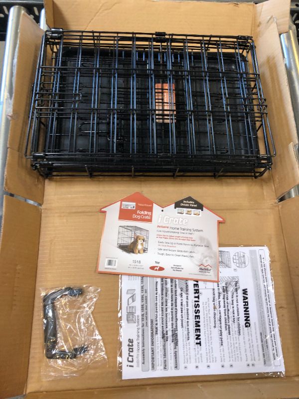 Photo 3 of MidWest Double Door iCrate Metal Dog Crate, 18"