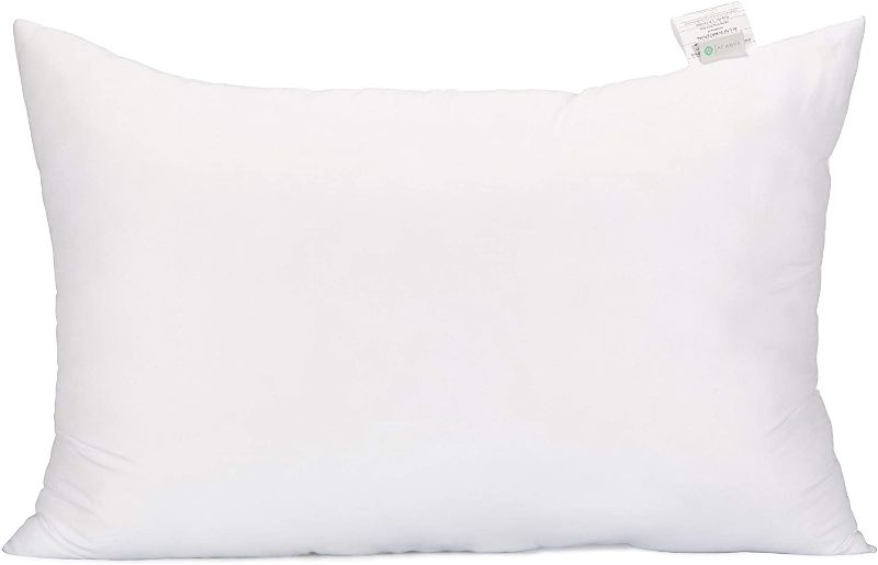 Photo 1 of Acanva Bed Sleeping Extra-Soft Sham Pillow Insert, Queen 20x30, White
