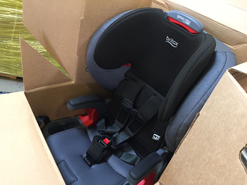 Photo 3 of Britax Grow with You ClickTight Harness-2-Booster Car Seat, Cobblestone SafeWash
