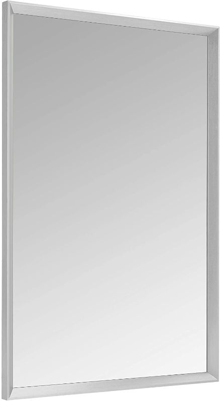 Photo 1 of Amazon Basics Rectangular Wall Mirror 30" x 40" - Peaked Trim, Nickel
