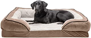 Photo 1 of Furhaven Orthopedic, Cooling Gel, and Memory Foam Pet Beds for Small, Medium, and Large Dogs and Cats - Luxe Perfect Comfort Sofa Dog Bed, Performance Linen Sofa Dog Bed, and More  Sofa Bed - Velvet Waves Brownstone  ORTHO FOAM JUMBO
