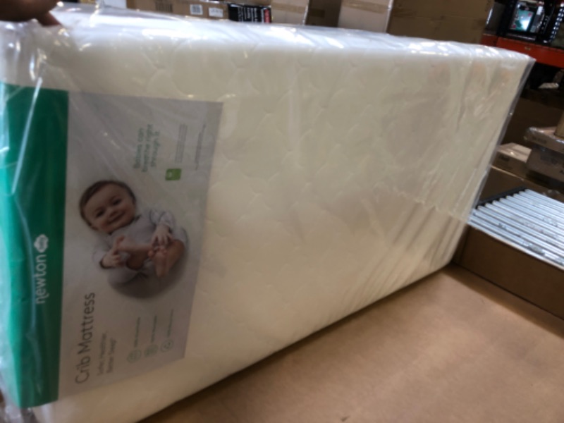 Photo 2 of Newton Baby Crib Mattress and Toddler Bed - 100% Breathable Proven to Reduce Suffocation Risk, 100% Washable, 2-Stage, Non-Toxic Better Than Organic, Removable Cover - Deluxe 5.5" Thick- White
