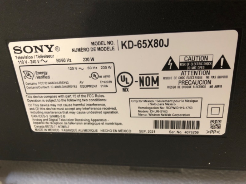 Photo 1 of Sony X80J 65 Inch TV: 4K Ultra HD LED Smart Google TV with Dolby Vision HDR and Alexa Compatibility KD65X80J