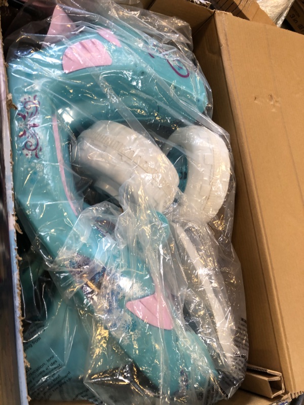 Photo 1 of Kid Trax Disney Frozen Kids Scooter Ride On Toy, 6 Volt, Kids 3-5 Years Old, Max Weight 55 lbs, Single Rider, Battery and Charger Included, Blue
