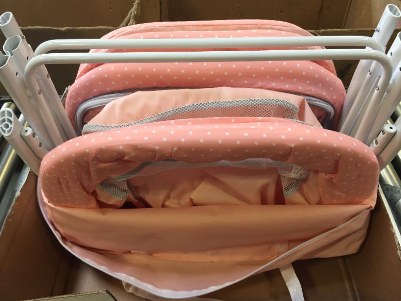 Photo 3 of Dream On Me Poppy Traveler Portable Bassinet, Pink and Purple

