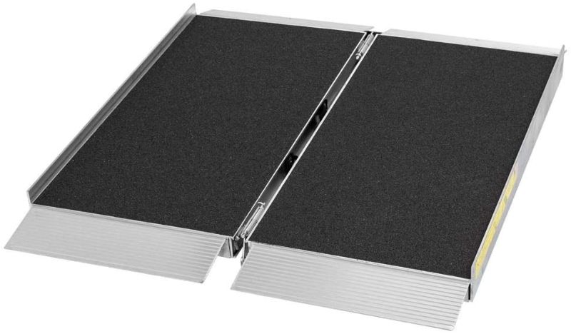 Photo 1 of 3’ foot L Portable Single-Fold Aluminum Wheelchair and Scooter Ramp with High-Traction Grit Coat Surface – 800 lb. Capacity