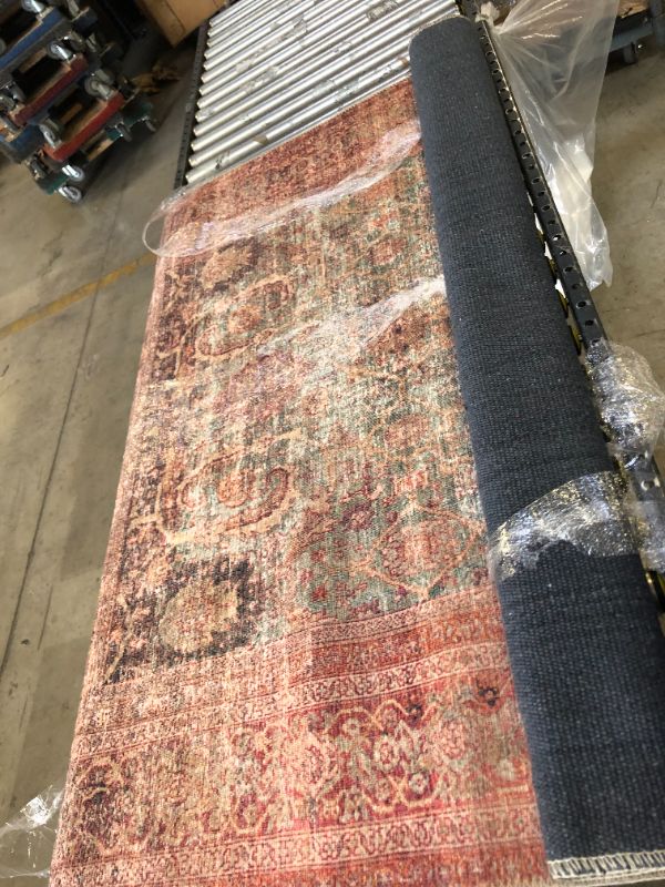 Photo 2 of Amber Lewis x Loloi Georgie Collection GER-03 Jade / Sunset 5' x 7'6" Area Rug
