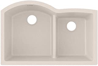 Photo 1 of Elkay Quartz Classic ELGHU3322RPT0 Putty Offset 60/40 Double Bowl Undermount Sink with Aqua Divide