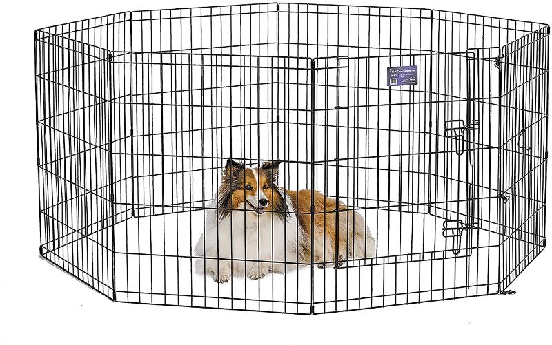 Photo 1 of  MidWest Exercise Pen with Door, 30-Inch, Black