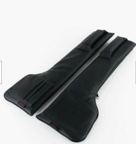 Photo 1 of 2 Pcs Black  Leather Truck Car Seat Gap Filler Soft Pad Drop Stop Holster Blocker