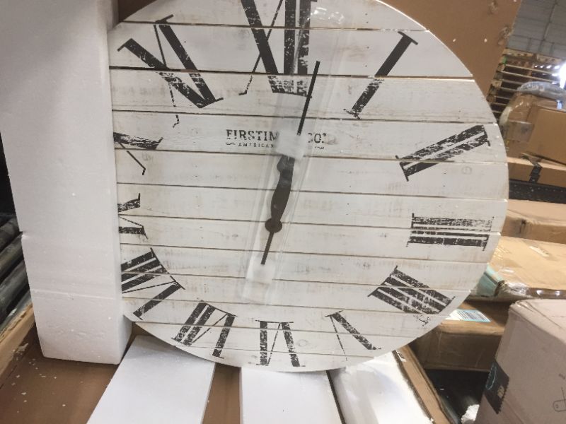 Photo 2 of 18" Shiplap Farmhouse Wall Clock - FirsTime
