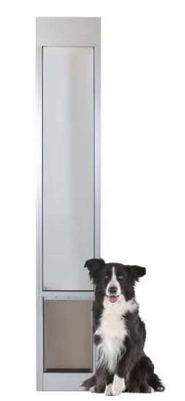 Photo 1 of 10-1/4 in. x 16-3/8 in. Large Satin Freedom Patio Panel (76 in. to 81 in.) Pet Door
