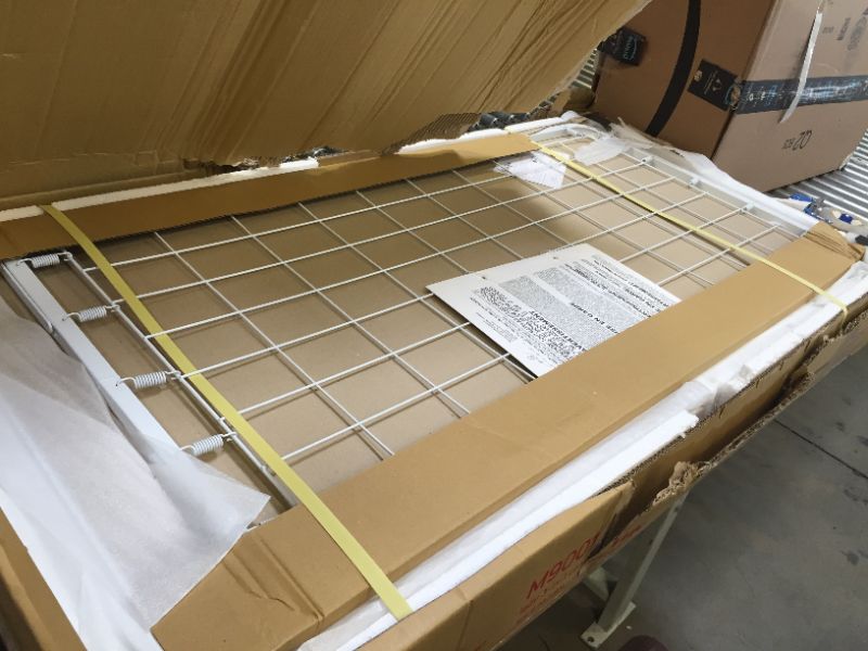 Photo 1 of Babyletto Lolly 3-in-1 Convertible Crib with Toddler Bed Conversion Kit in White and Natural, Greenguard Gold Certified -- BOX DAMAGED BUT ITEM IS NOT ---- 
