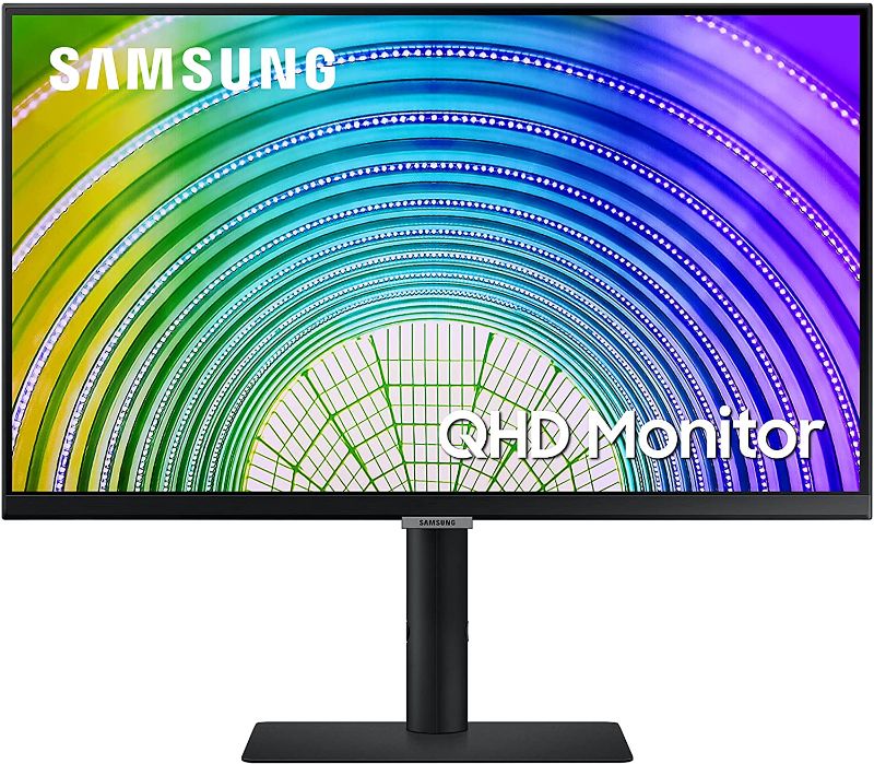 Photo 1 of SAMSUNG S60UA Series 27-Inch WQHD (2560x1440) Computer Monitor, 75Hz, IPS Panel, USB-C, HDR10 (1 Billion Colors), Height Adjustable Stand, TUV-Certified Intelligent Eye Care (LS27A600UUNXGO)
