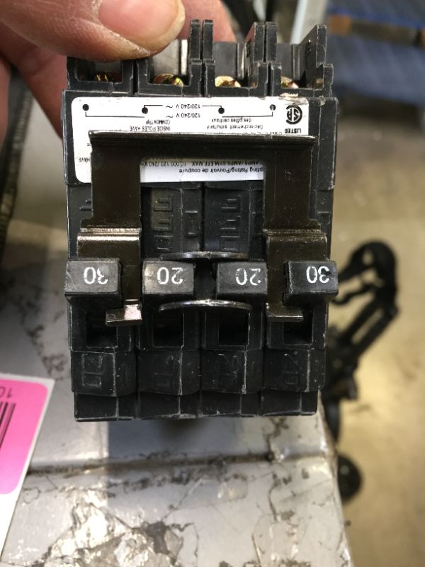 Photo 4 of 2 Quadplex Two Double Pole 30 Amp Outside Two Double Pole 20 Amp Inside Circuit Breaker
