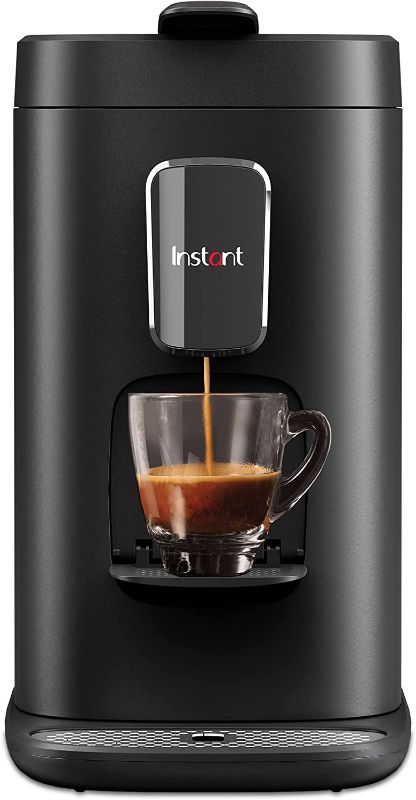 Photo 1 of Instant Dual Pod Plus 3-in-1 Coffee Maker for Espresso and Ground Coffee, Nespresso® Capsules and K-Cup®Pod Compatible, with Reusable Coffee Pod, 2 to 12oz. Brew Sizes, 68oz. Water Reservoir, Black
(( OPEN BOX ))
** COUPLE STAINS **